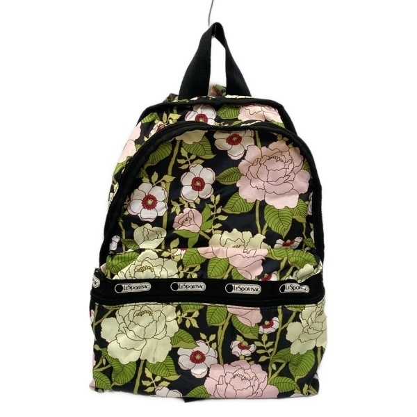 レスポートサック LESPORTSAC リュックサック/バックパック - 黒×ピンク×マルチ 花柄 バッグ拍卖