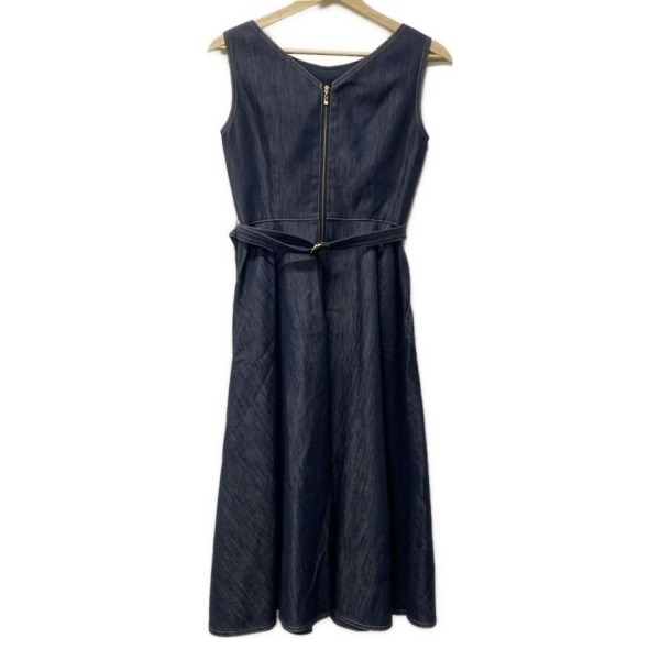 アナイ ANAYI サイズ36 S - ダークネイビー レディース クルーネック/ノースリーブ/ロング/デニム ワンピース拍卖