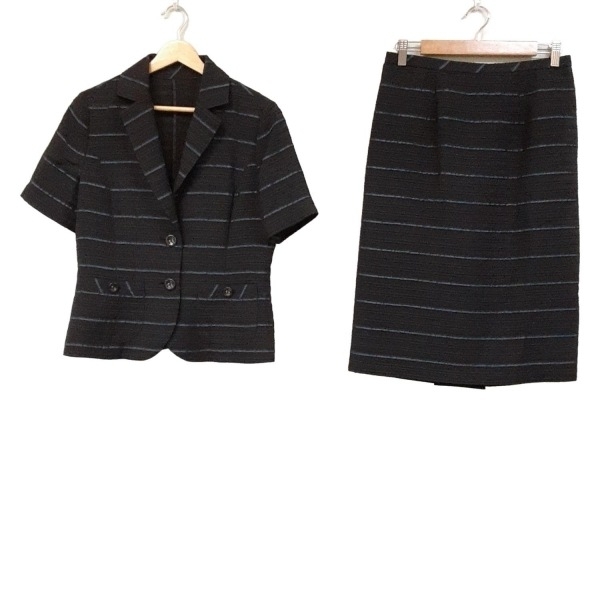 レリアン Leilian スカートスーツ - 黒×ネイビー レディース 美品 レディーススーツ拍卖