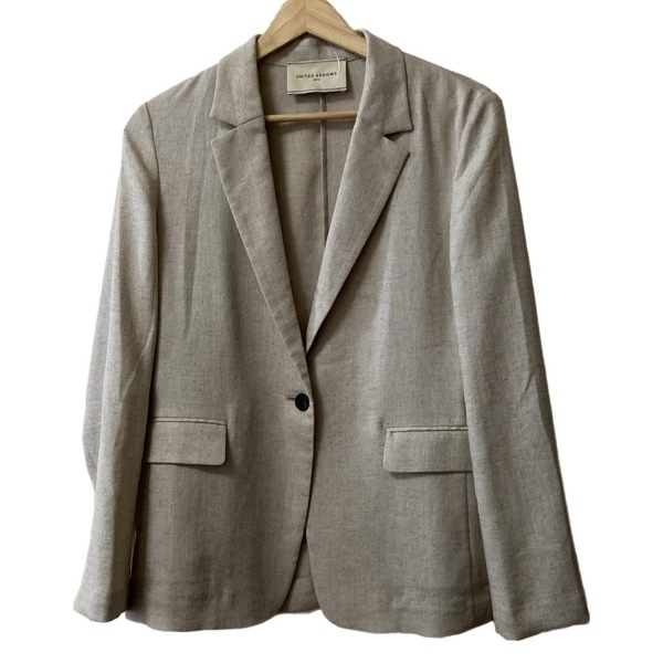 ユナイテッドアローズ UNITED ARROWS サイズ40 M - グレーベージュ レディース 長袖/春/夏 美品 ジャケット拍卖