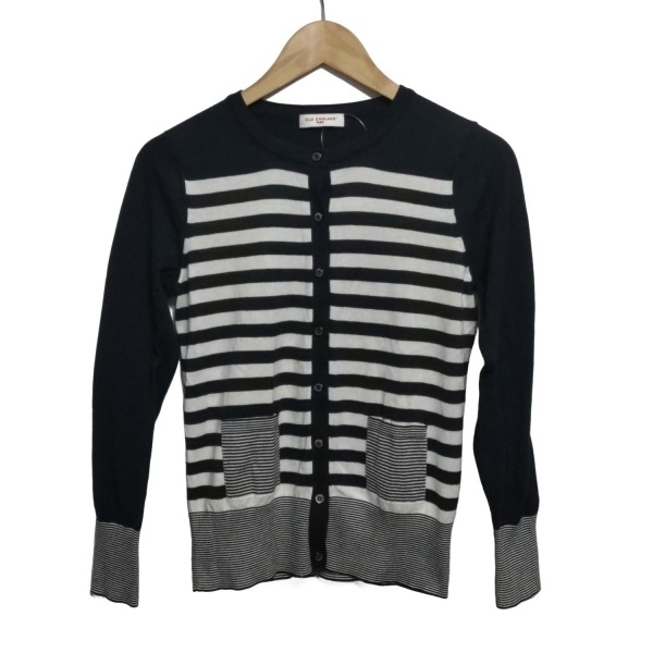 オールドイングランド OLD ENGLAND カーディガン サイズ36 S - ネイビー×アイボリー レディース 長袖/ボーダー トップス拍卖