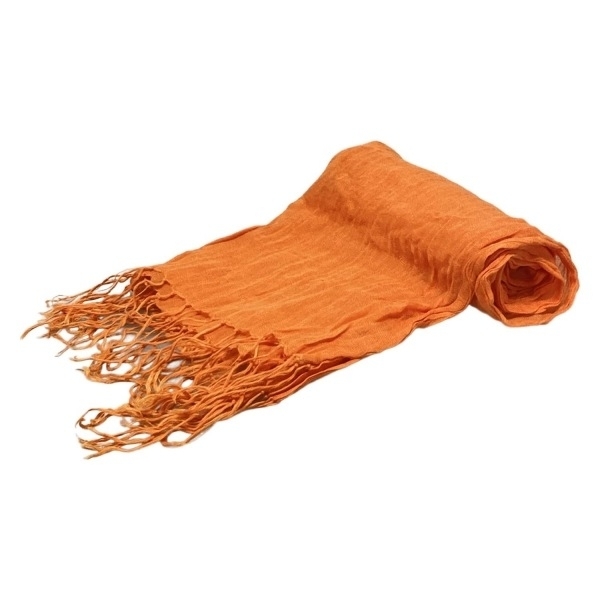 フルラ FURLA ストール(ショール) - リネン オレンジ マフラー拍卖