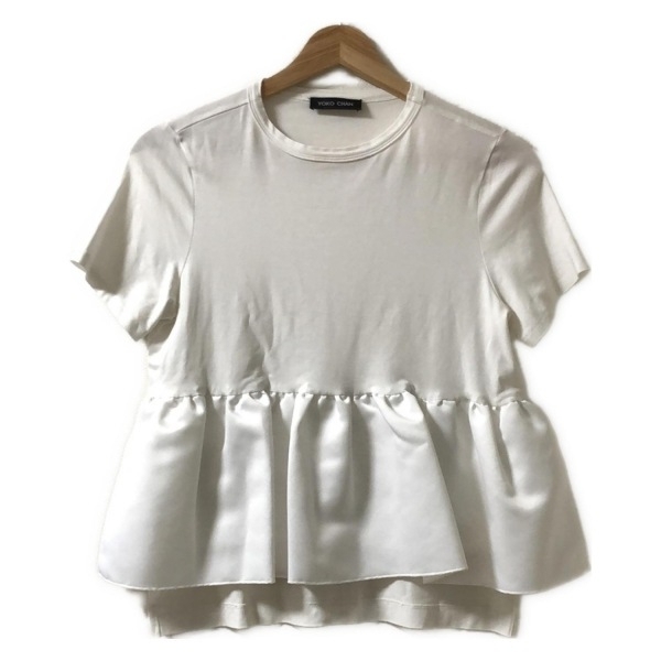 ヨーコ チャン YOKO CHAN 半袖カットソー サイズ38 M - 白 レディース ペプラム トップス拍卖
