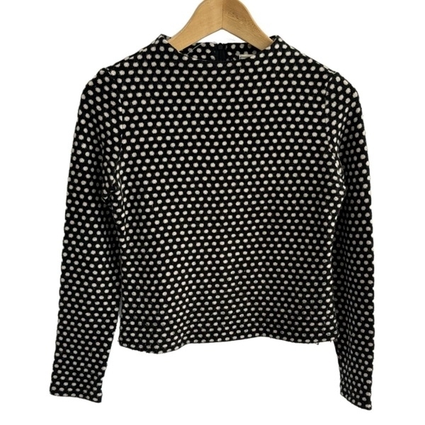 シビラ Sybilla 長袖セーター/ニット サイズM - 黒×アイボリー レディース クルーネック/ドット柄 美品 トップス拍卖