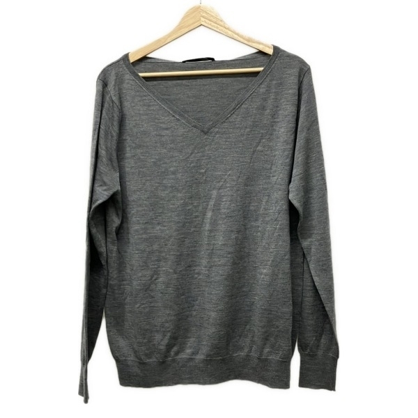 エーピー ストゥディオ AP STUDIO 長袖セーター/ニット - ダークグレー レディース Vネック トップス拍卖