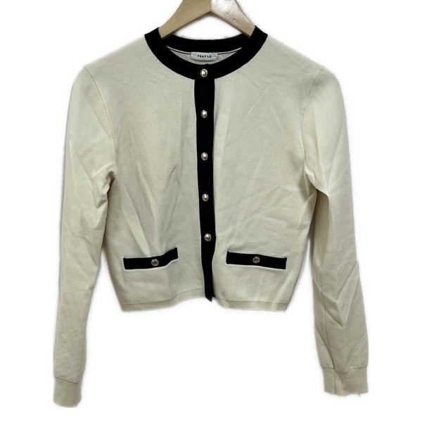 フレイアイディー FRAY I.D カーディガン サイズ1 S - アイボリー×黒 レディース 長袖 トップス拍卖