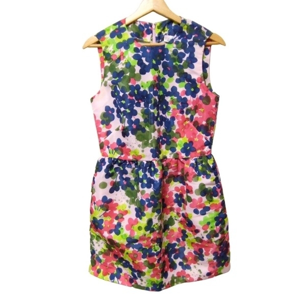 レッドバレンチノ RED VALENTINO サイズ42 L - ライトピンク×ネイビー レディース 半袖/ひざ丈/花柄 美品 ワンピース拍卖