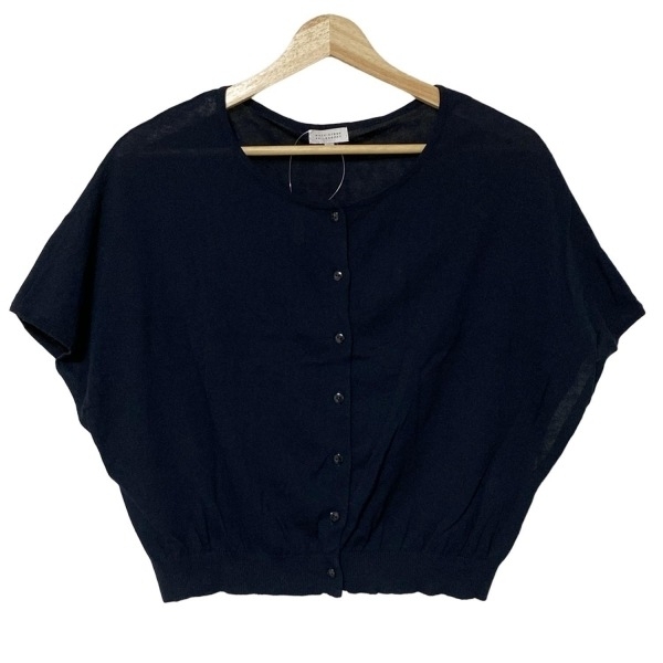 マッキントッシュフィロソフィー MACKINTOSH PHILOSOPHY カーディガン サイズ38 L - ダークネイビー レディース 半袖 美品 トップス拍卖
