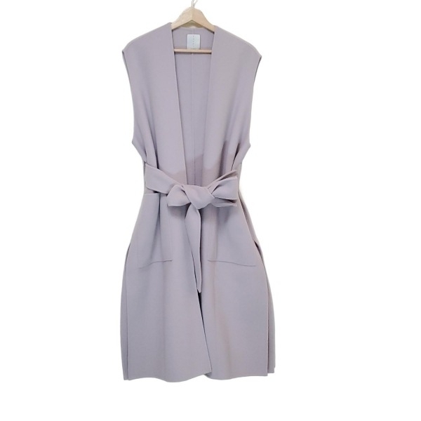 ハーヴェルスタジオ HAVEL studio サイズ38 M - ピンクベージュ レディース ノースリーブ/秋/冬 美品 コート拍卖