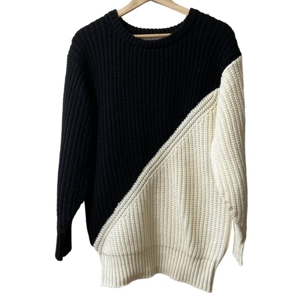 レディ Rady 長袖セーター/ニット サイズS - ダークネイビー×アイボリー レディース クルーネック 美品 トップス拍卖