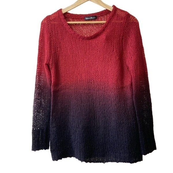 ヒステリックグラマー HYSTERIC GLAMOUR 長袖セーター/ニット サイズF - ボルドー×黒 レディース クルーネック トップス拍卖