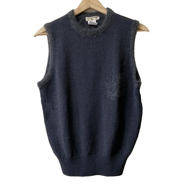 ミエコウエサコ M・U・ SPORTS ベスト サイズ40 M - ダークグレー×グレー レディース ニット トップス拍卖