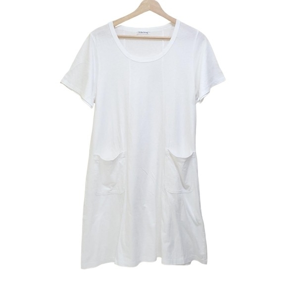 ワイズフォーリビング Y's for living - 白 レディース クルーネック/半袖/ロング 美品 ワンピース拍卖