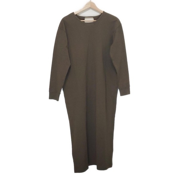 アンクレイヴ uncrave サイズ2 M - カーキ レディース クルーネック/長袖/ロング 美品 ワンピース拍卖
