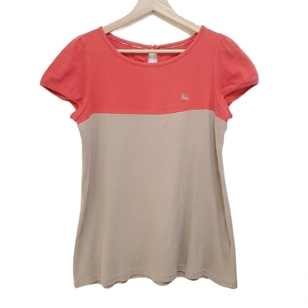 バーバリーブルーレーベル Burberry Blue Label チュニック サイズ38 M - ベージュ×オレンジ レディース クルーネック/半袖 ワンピース拍卖