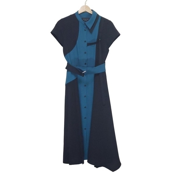 ユナイテッド トウキョウ UNITED TOKYO サイズ0 XS - ダークグリーン×黒 レディース 半袖/ロング 美品 ワンピース拍卖