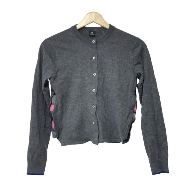 ポールスミス PaulSmith カーディガン サイズM - ダークグレー×グレー×マルチ レディース 長袖/PS 美品 トップス拍卖