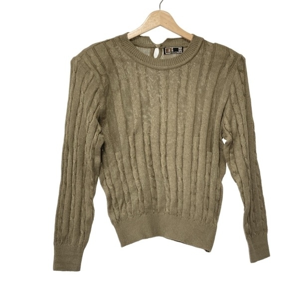 ダックス DAKS 長袖セーター/ニット サイズL - カーキ レディース クルーネック/肩パッド 美品 トップス拍卖