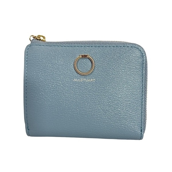 ジルスチュアート JILL STUART 2つ折り財布/ミニ/コンパクト - レザー ライトブルー 美品 財布拍卖