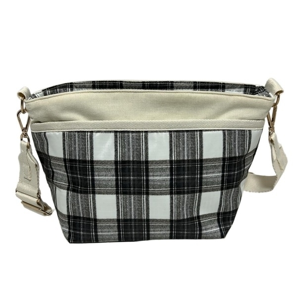 レスポートサック LESPORTSAC ショルダーバッグ - アイボリー×黒×マルチ チェック柄/ストラップ着脱可 美品 バッグ拍卖