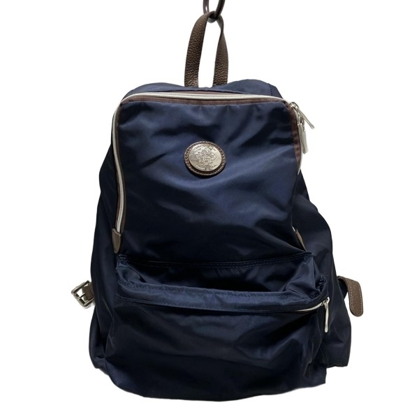 オロビアンコ OROBIANCO リュックサック/バックパック - レザー ダークネイビー×ダークブラウン バッグ拍卖