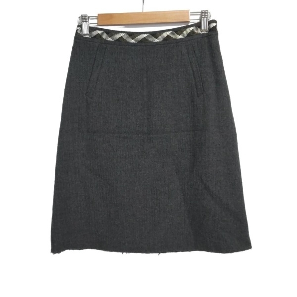 トーマスマイヤー tomas maier スカート サイズ2 M - ダークグレー×黒×マルチ レディース ひざ丈 美品 ボトムス拍卖