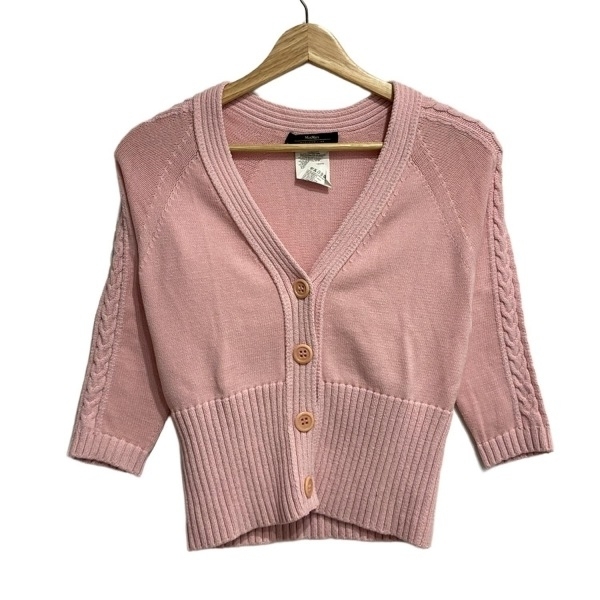 マックスマーラウィークエンド Max MaraWEEKEND カーディガン サイズS - ピンク レディース 長袖 美品 トップス拍卖
