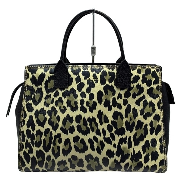 ケイトスペード Kate spade ハンドバッグ PXRU8216 - レザー ダークグリーン×黒×ベージュ 豹柄 バッグ拍卖