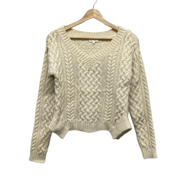 エポカザショップ EPOCA THE SHOP 長袖セーター/ニット サイズ40 M - アイボリー レディース Vネック トップス拍卖