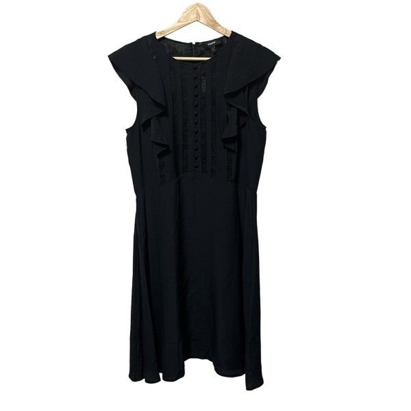 セオリー theory サイズ2 S - 黒 レディース ノースリーブ/ロング/シルク/レース/フリル 美品 ワンピース拍卖