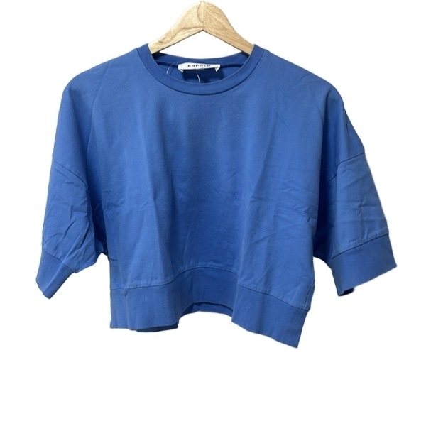 エンフォルド ENFOLD 半袖カットソー サイズ36 S - ブルー レディース クルーネック トップス拍卖