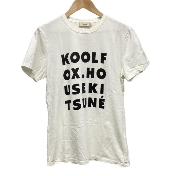 メゾンキツネ MAISON KITSUNE 半袖Tシャツ サイズXS - 白×黒 レディース トップス拍卖