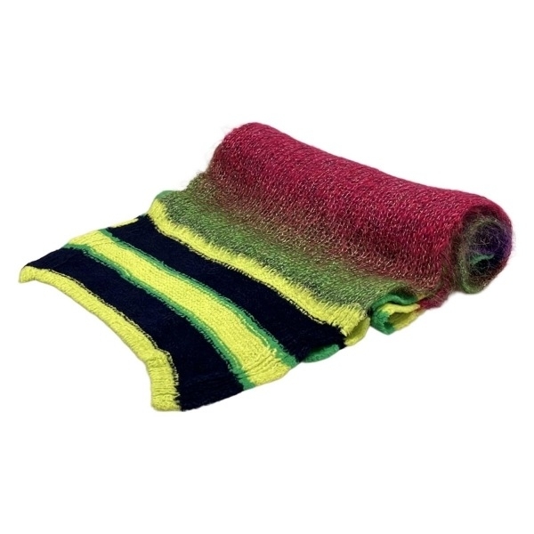 アナスイ ANNA SUI - グリーン×ネイビー×マルチ マフラー拍卖