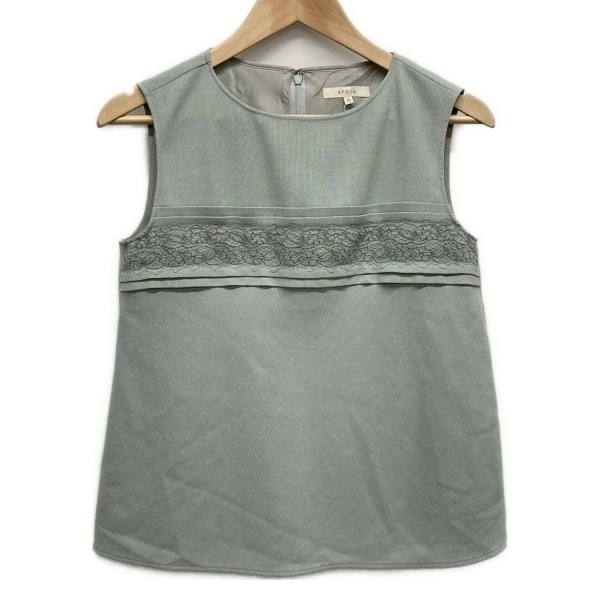 エポカ EPOCA ノースリーブカットソー サイズ40 M - ライトグリーン レディース クルーネック/レース 美品 トップス拍卖
