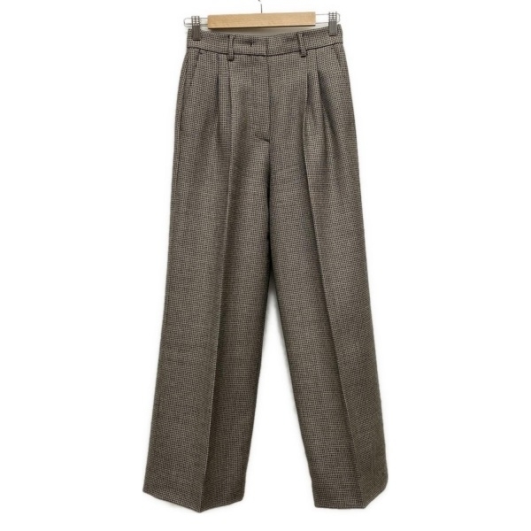 フェンディ FENDI パンツ サイズ38 S FR6222 A8D6 - ベージュ×黒×アイボリー レディース フルレングス/チェック柄 美品 ボトムス拍卖