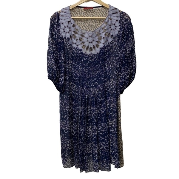 ヴィヴィアンタム VIVIENNE TAM サイズ1 S - ネイビー×ライトグレー×マルチ レディース 美品 ワンピース拍卖