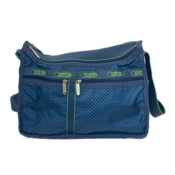 レスポートサック LESPORTSAC ショルダーバッグ - ネイビー×グリーン ドット柄 バッグ拍卖