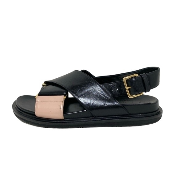 マルニ MARNI サンダル - レザー 黒 レディース 靴拍卖