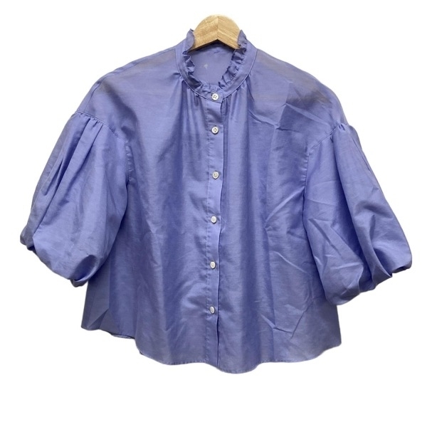 ドレステリア DRESSTERIOR 七分袖シャツブラウス サイズ34 S - ライトブルー レディース フリル/シースルー トップス拍卖