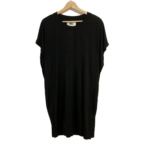 エムエムシックス MM6 サイズXS - 黒 レディース クルーネック/半袖/ミニ/シースルー ワンピース拍卖