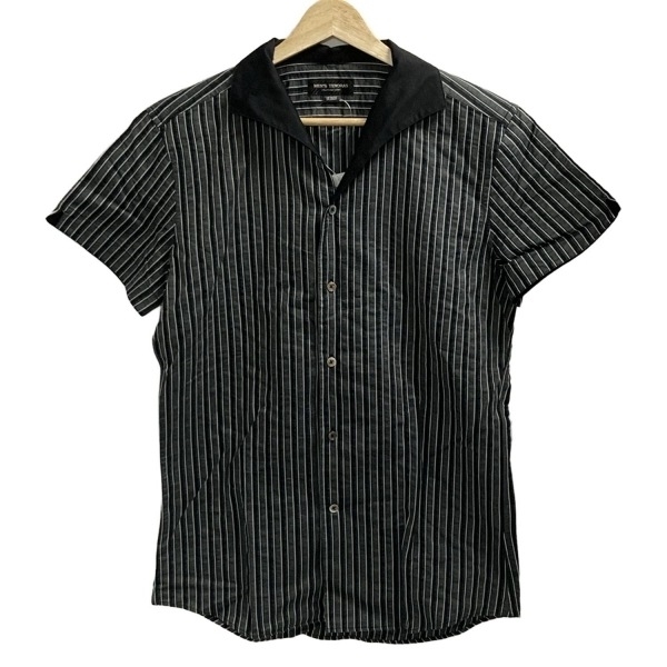 メンズティノラス MEN'S TENORAS 半袖シャツ サイズMEDIUM M - ダークグレー×黒×白 メンズ ストライプ トップス拍卖