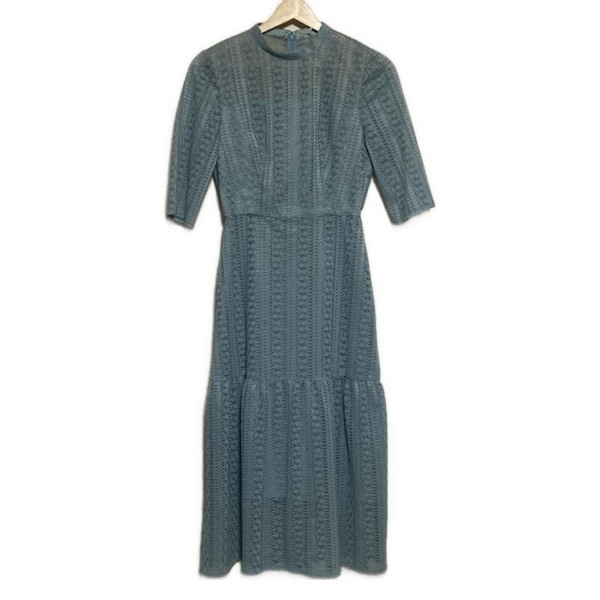 エメ aimer サイズS - ライトグリーン レディース クルーネック/七分袖/ロング/レース/シースルー/aimer anche ワンピース拍卖