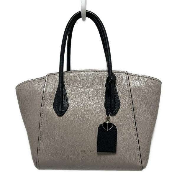 ケイトスペード Kate spade ハンドバッグ PXRUA200 グレース ミディアム サッチェル レザー グレーベージュ×黒 バッグ拍卖