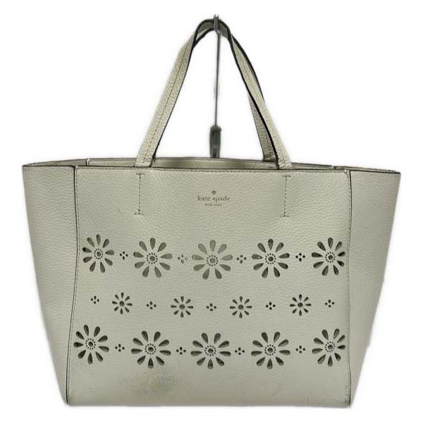 ケイトスペード Kate spade ハンドバッグ WKRU4231 フェイドライブ エリザベス レザー アイボリー フラワー(花)/カットワーク バッグ拍卖