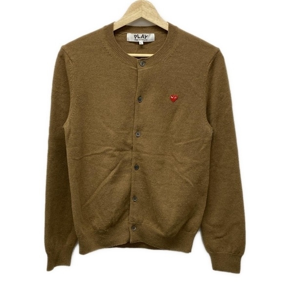 プレイコムデギャルソン PLAY COMMEdesGARCONS カーディガン サイズL - ブラウン レディース 長袖 AD2021/2 トップス拍卖