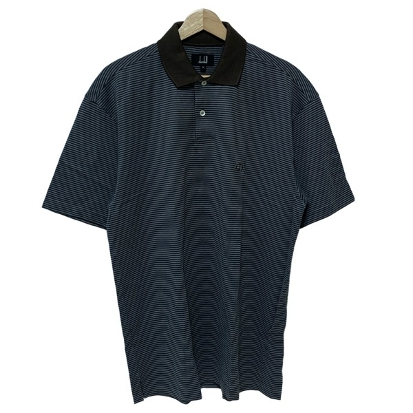ダンヒル dunhill/ALFREDDUNHILL 半袖ポロシャツ サイズM - ダークブラウン×グレー メンズ トップス拍卖