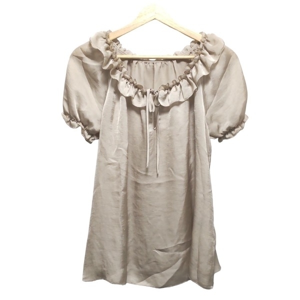 ドゥーズィエム DEUXIEME CLASSE 半袖カットソー - ベージュ レディース フリル 美品 トップス拍卖