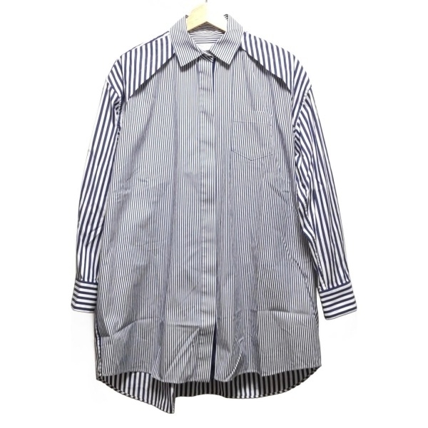 サカイ Sacai 長袖シャツブラウス サイズ1 S 23-06530 - ネイビー×白 レディース ストライプ/2way 美品 トップス拍卖