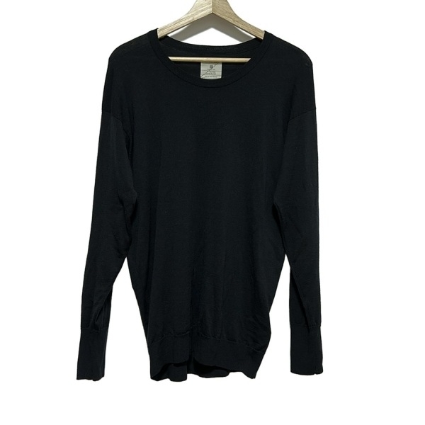 エヌハリウッド N.Hoolywood 長袖セーター/ニット サイズ40 M - 黒 メンズ クルーネック/JOHN SMEDLEYコラボ トップス拍卖