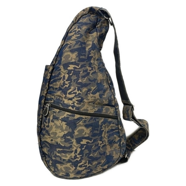 アメリバッグ AmeriBag ワンショルダーバッグ/ボディバッグ - ネイビー×ダークイエロー 迷彩柄 バッグ拍卖